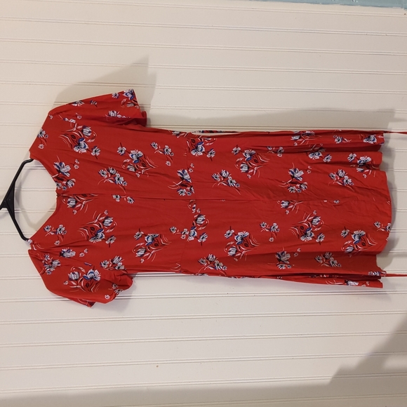 Red Floral Dress - Picture 3 of 3